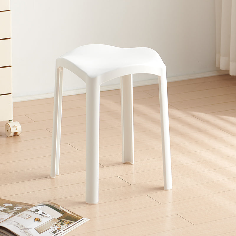 Scandinavian Corrugated Plastic Stackable Vanity Stool