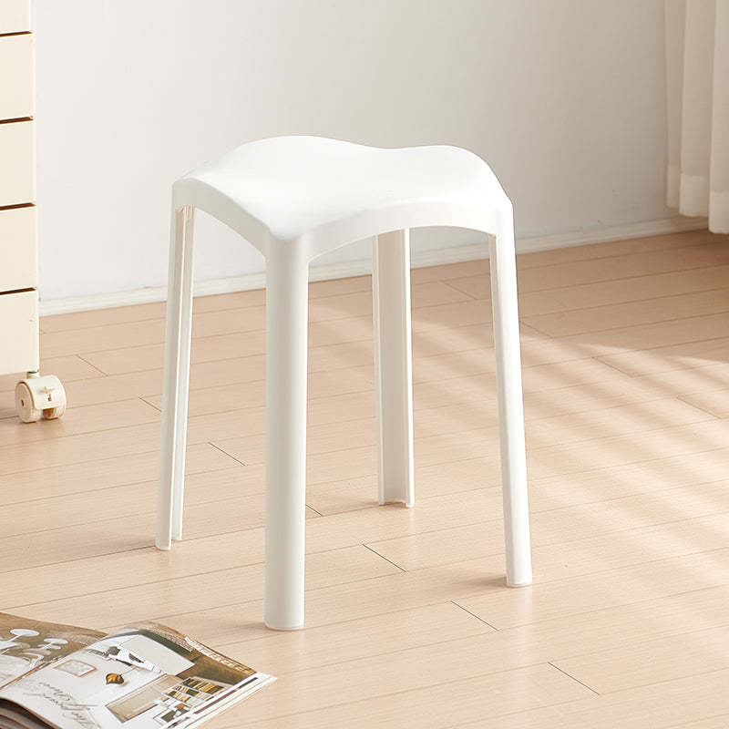 Scandinavian Corrugated Plastic Stackable Vanity Stool