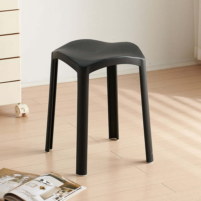 Scandinavian Corrugated Plastic Stackable Vanity Stool