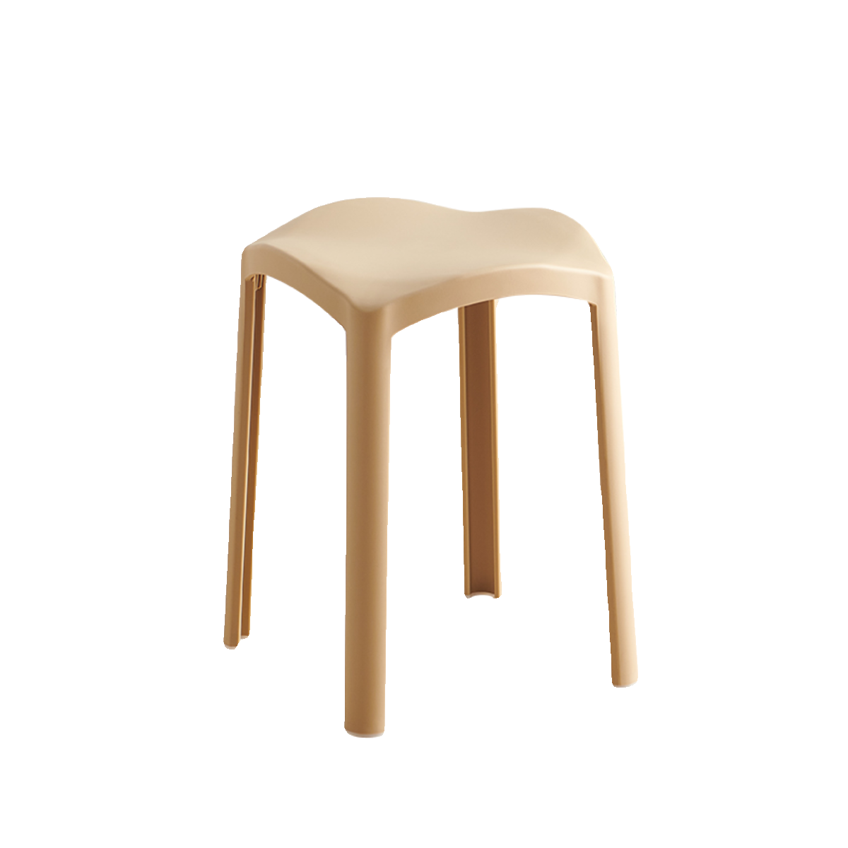 Scandinavian Corrugated Plastic Stackable Vanity Stool