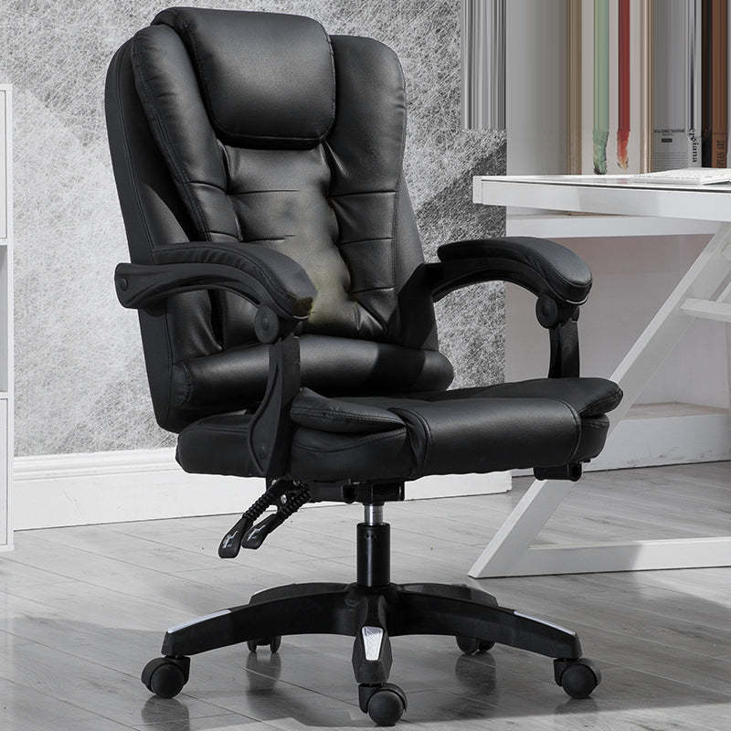Lighom minimalist rotatable desk black office chairs in steel — Without Footrest