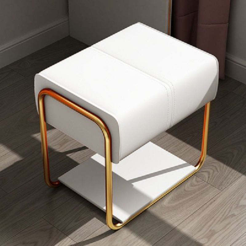 Gray creative vanity stools — 16.5" L x 13.5" W x 17" H / Beige / Gold