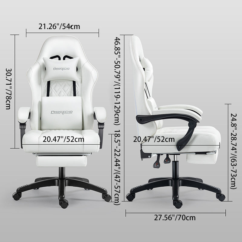 Minimalist Swivel Liftable Nylon Leather Desk Chair — Gray & Fabric
