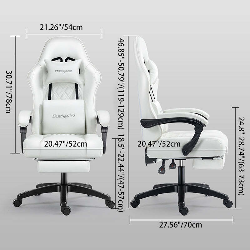 Minimalist Swivel Liftable Nylon Leather Desk Chair — Gray & Fabric