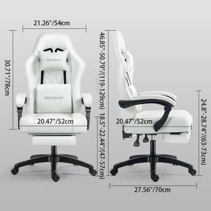 Minimalist Swivel Liftable Nylon Leather Desk Chair — Gray & Fabric