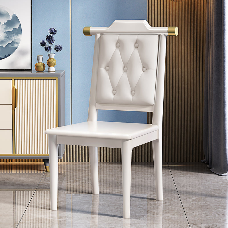 Chinese Wood Leather Dining Chair