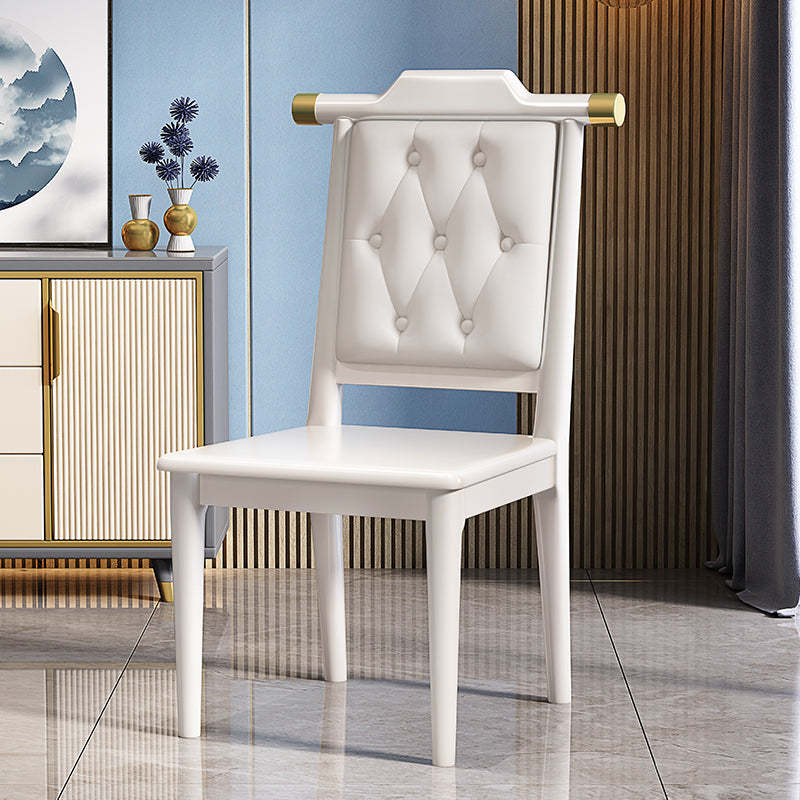 Chinese Wood Leather Dining Chair