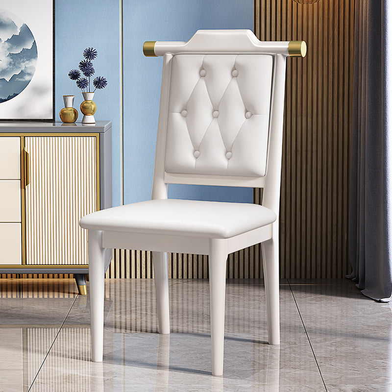 Chinese Wood Leather Dining Chair