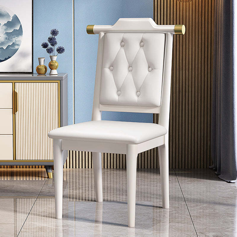 Chinese Wood Leather Dining Chair