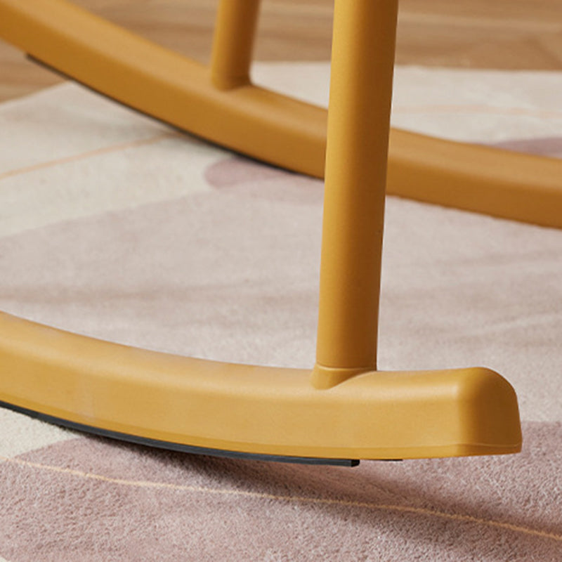 Minimalist Hollowed Oval Plastic Rocking Chair