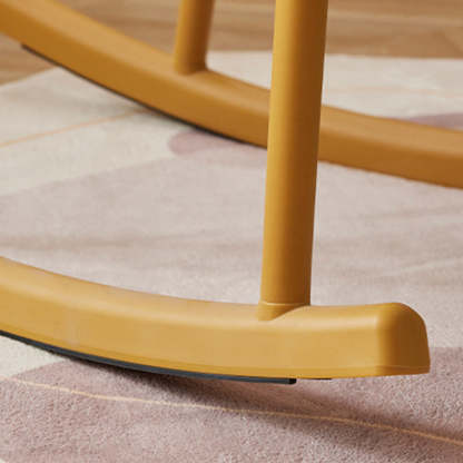 Minimalist Hollowed Oval Plastic Rocking Chair