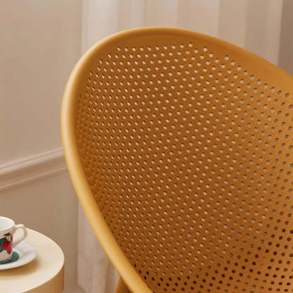 Minimalist Hollowed Oval Plastic Rocking Chair