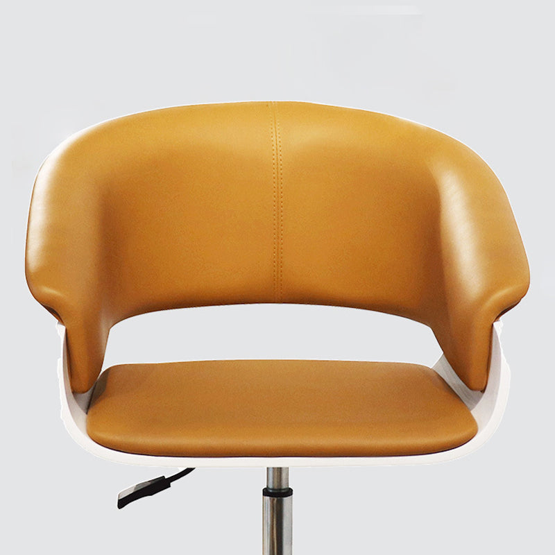 Minimalist Wood Leather Liftable Desk Chair