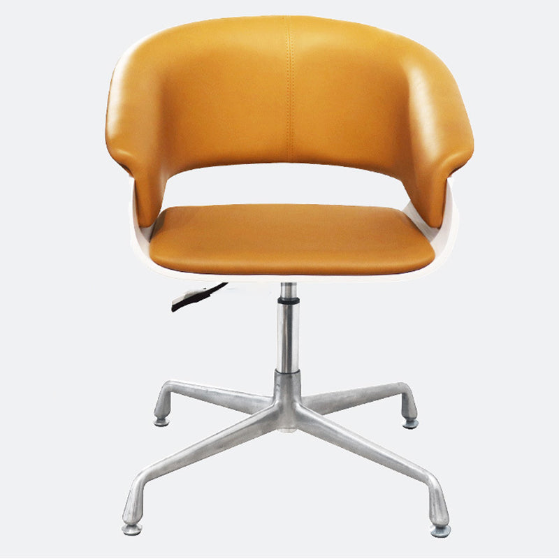 Minimalist Wood Leather Liftable Desk Chair