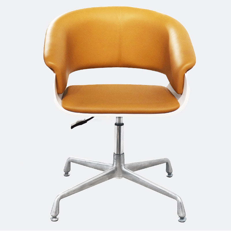 Minimalist Wood Leather Liftable Desk Chair