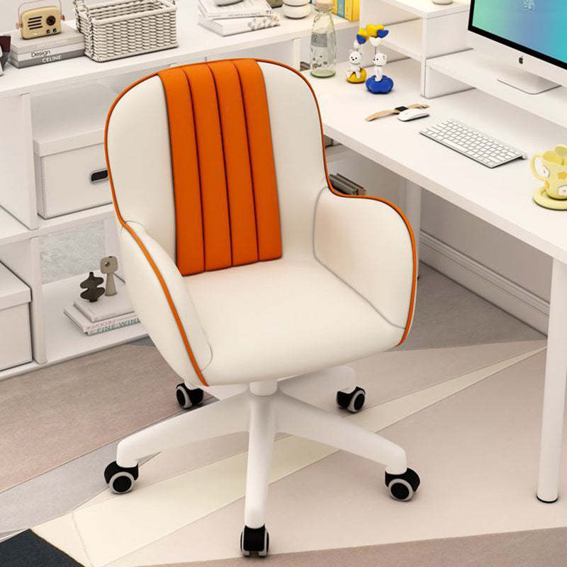 Scandinavian Liftable Swivel PU Leather Desk Chair