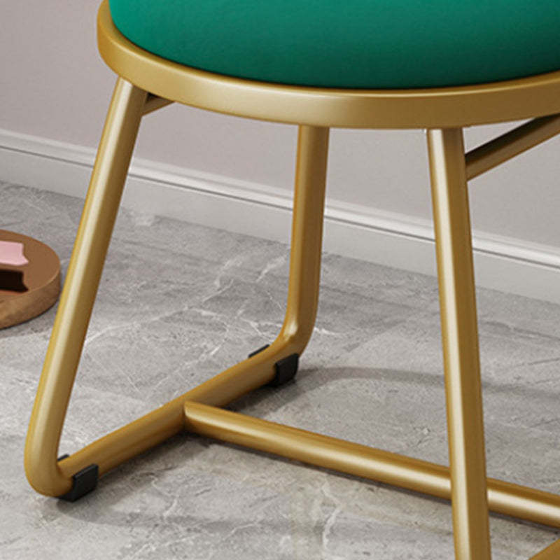 Modern Art Deco Rhombus Metal Velvet Chair
