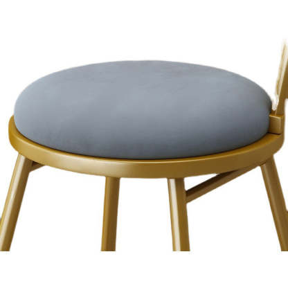 Modern Art Deco Rhombus Metal Velvet Chair