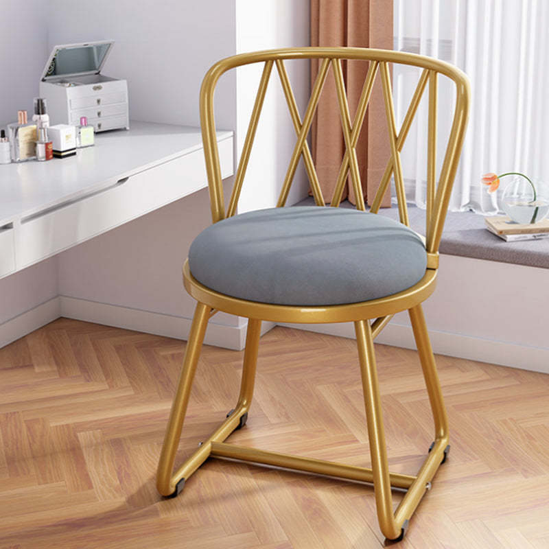 Art deco rhombus metal accent chairs — Gray