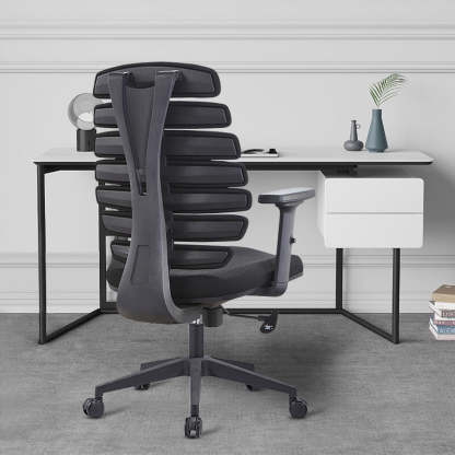 Minimalist Fabric Fishbone Swivel Lift Desk Chair