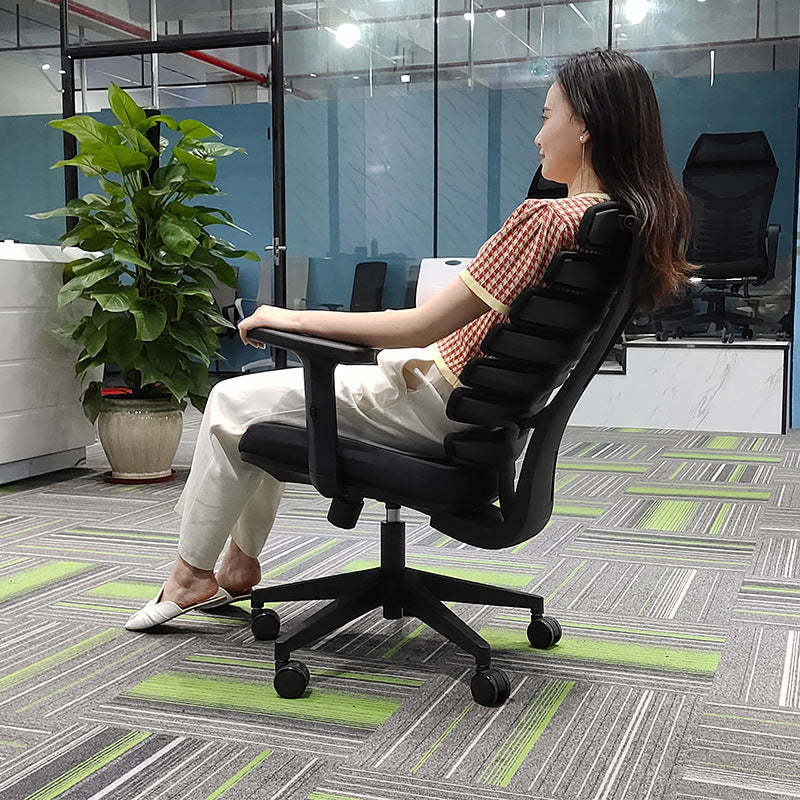 Minimalist Fabric Fishbone Swivel Lift Desk Chair