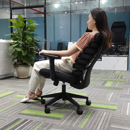 Minimalist Fabric Fishbone Swivel Lift Desk Chair