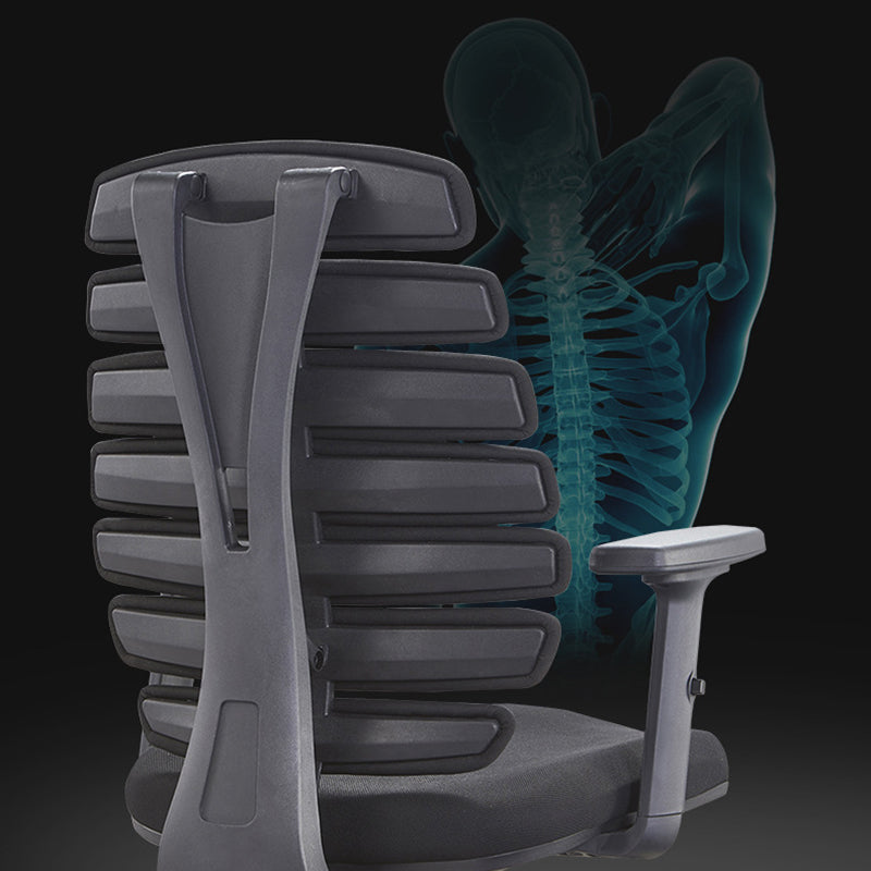 Minimalist Fabric Fishbone Swivel Lift Desk Chair