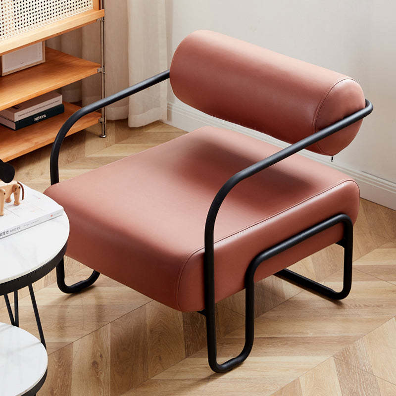 Minimalist cylinder gray accent chairs — Burgundy