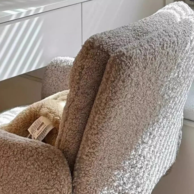 Minimalist Liftable Swivel Lambswool Desk Chair