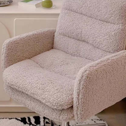Minimalist Liftable Swivel Lambswool Desk Chair