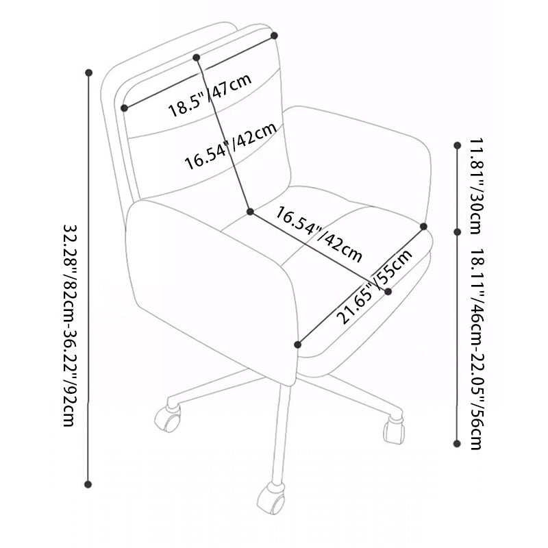 Minimalist Liftable Swivel Lambswool Desk Chair