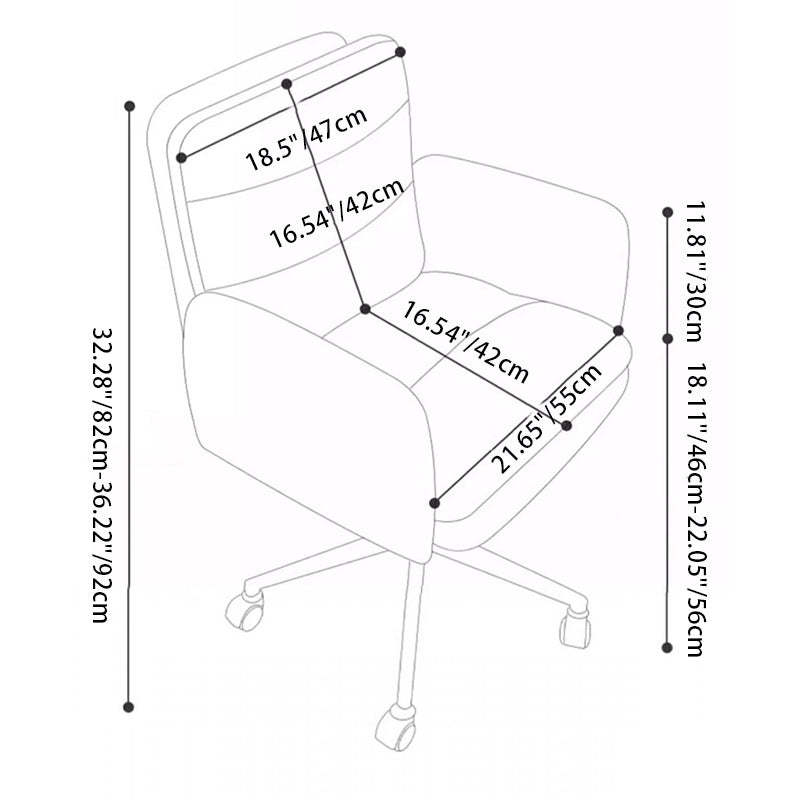 Minimalist Liftable Swivel Lambswool Desk Chair