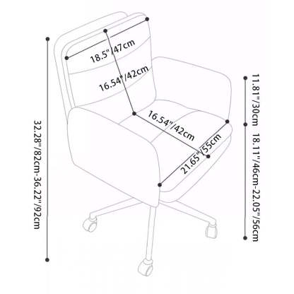 Minimalist Liftable Swivel Lambswool Desk Chair