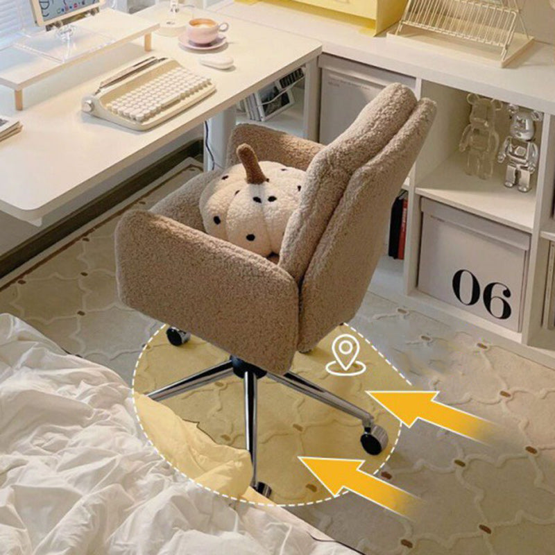 Minimalist Liftable Swivel Lambswool Desk Chair