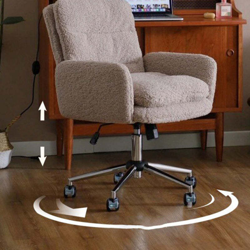 Minimalist Liftable Swivel Lambswool Desk Chair
