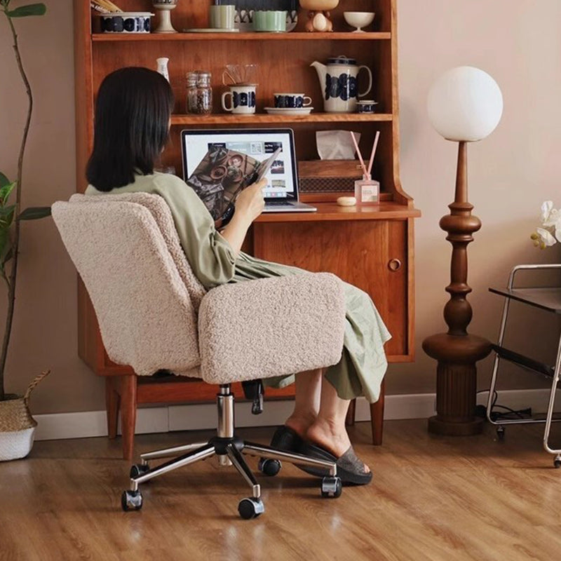 Minimalist Liftable Swivel Lambswool Desk Chair