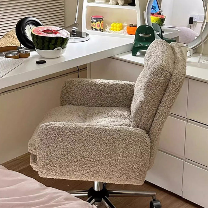 Minimalist Liftable Swivel Lambswool Desk Chair