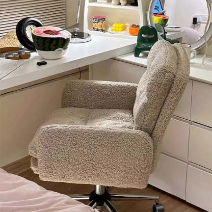 Minimalist Liftable Swivel Lambswool Desk Chair