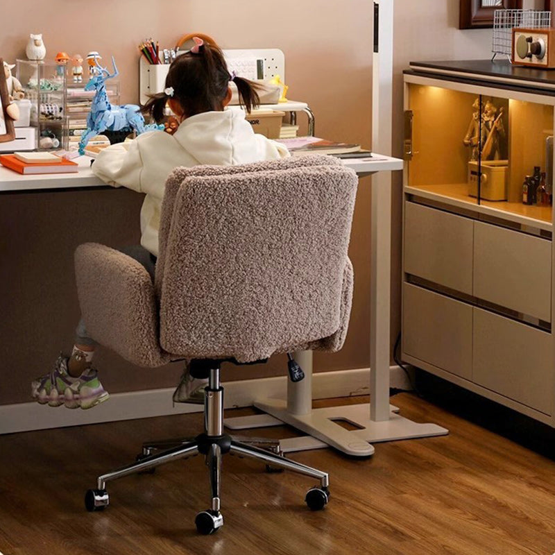 Minimalist Liftable Swivel Lambswool Desk Chair