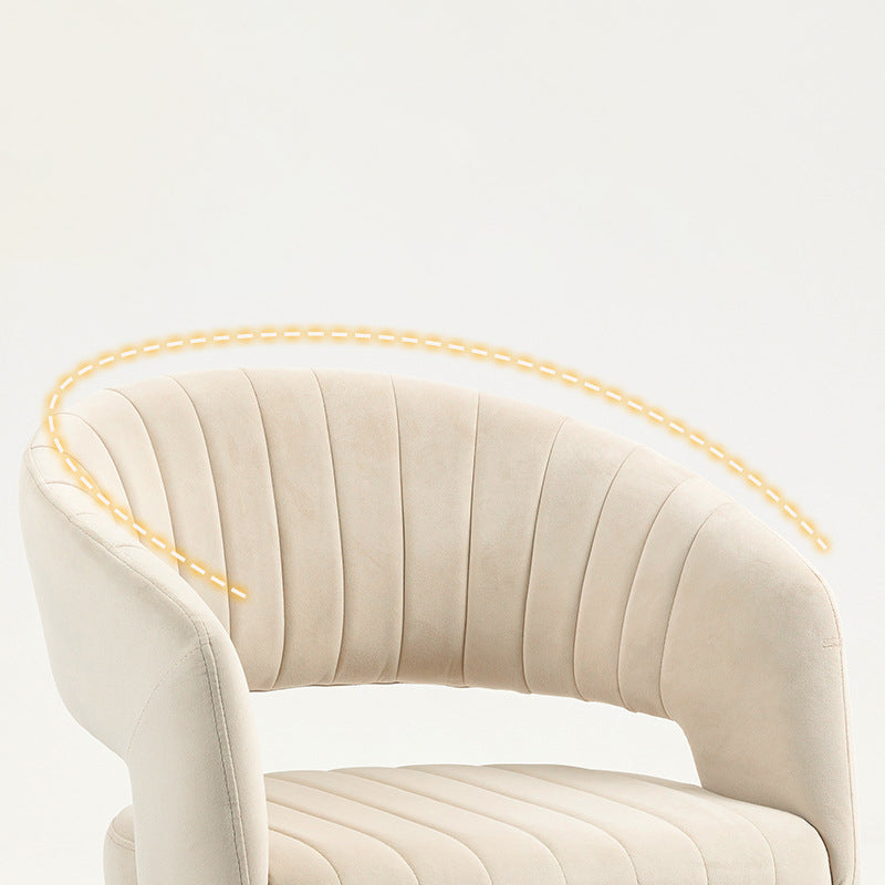 Scandinavian Hemp Velvet Metal Swivel Lift Desk Chair