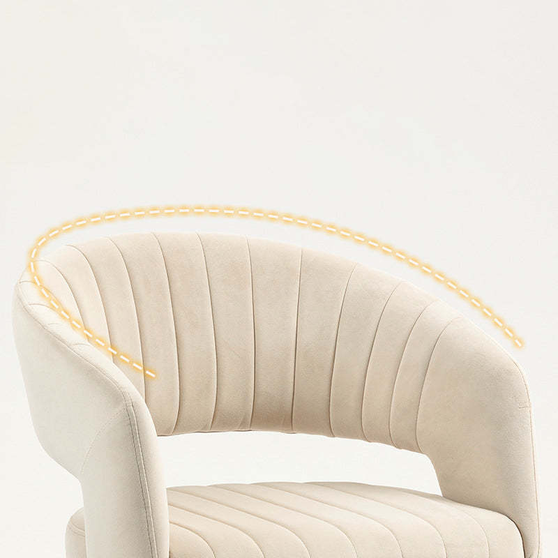 Scandinavian Hemp Velvet Metal Swivel Lift Desk Chair