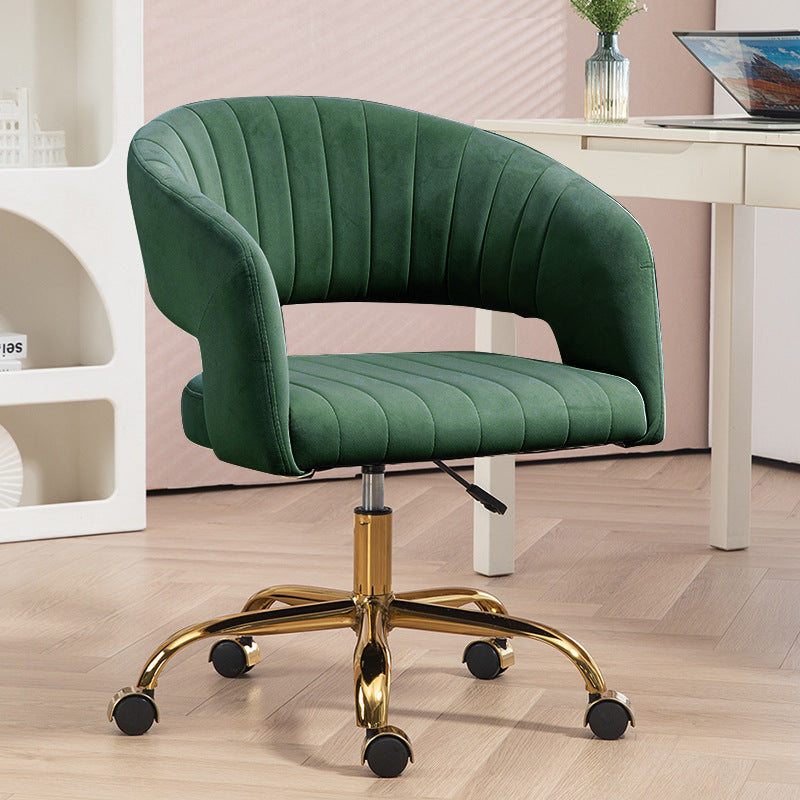 Scandinavian Hemp Velvet Metal Swivel Lift Desk Chair