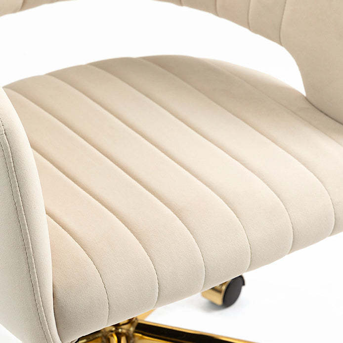 Scandinavian Hemp Velvet Metal Swivel Lift Desk Chair
