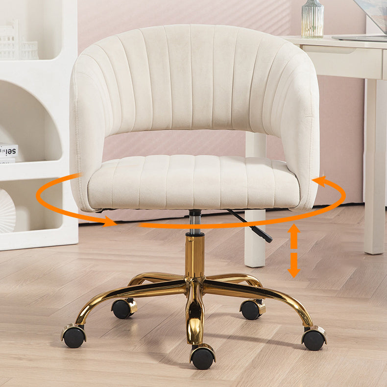 Scandinavian Hemp Velvet Metal Swivel Lift Desk Chair