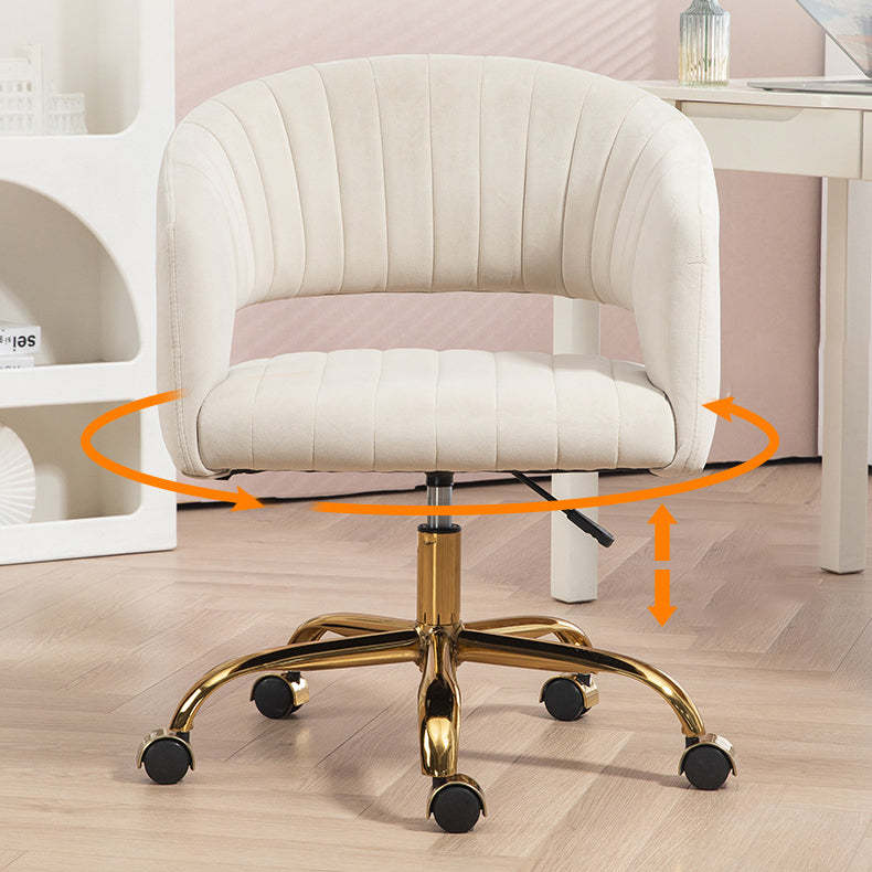 Scandinavian Hemp Velvet Metal Swivel Lift Desk Chair