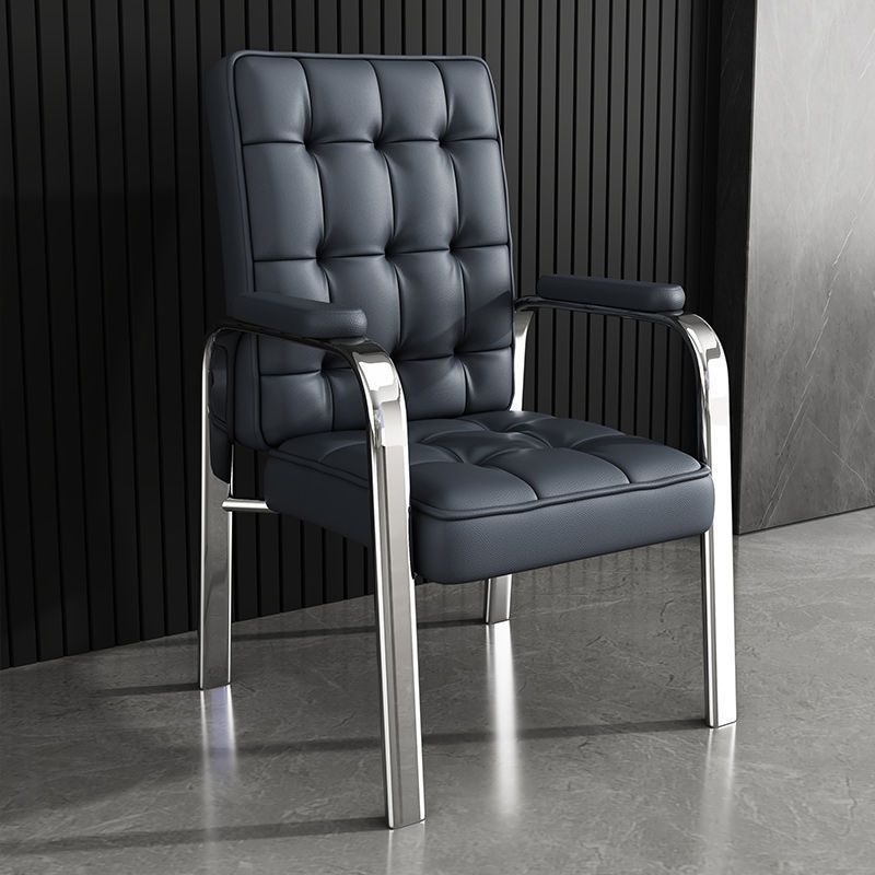 Modern Steel PU Leather Accent Chair