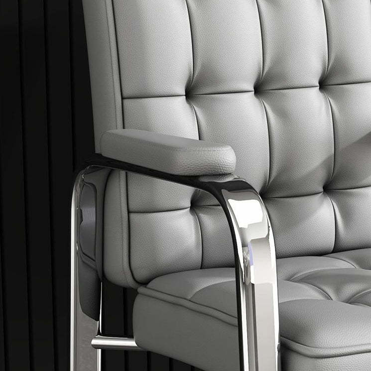 Modern Steel PU Leather Accent Chair — Black Frame + Orange