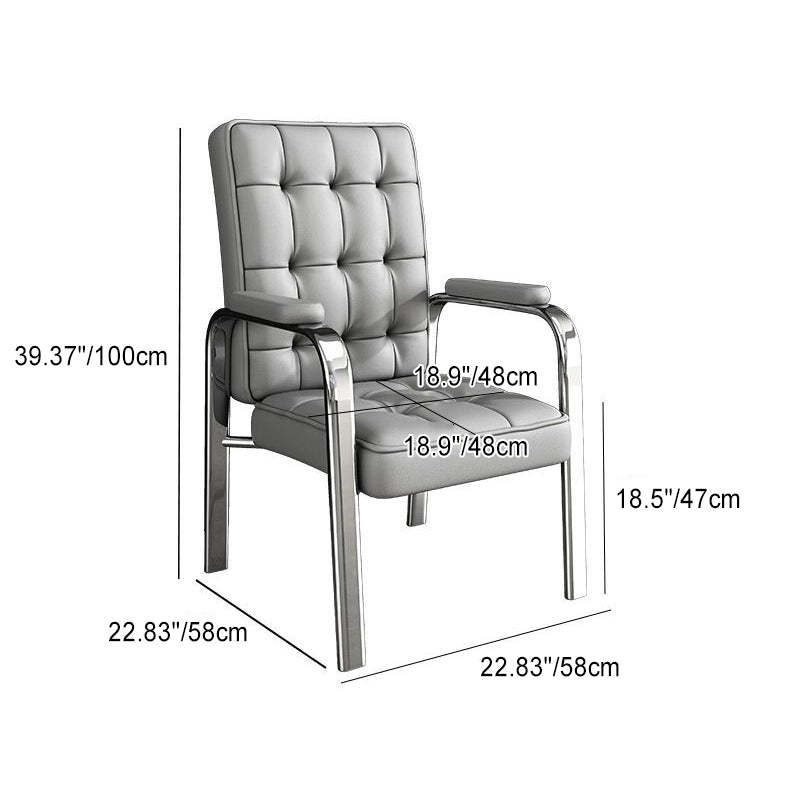 Modern Steel PU Leather Accent Chair — Black Frame + Brown