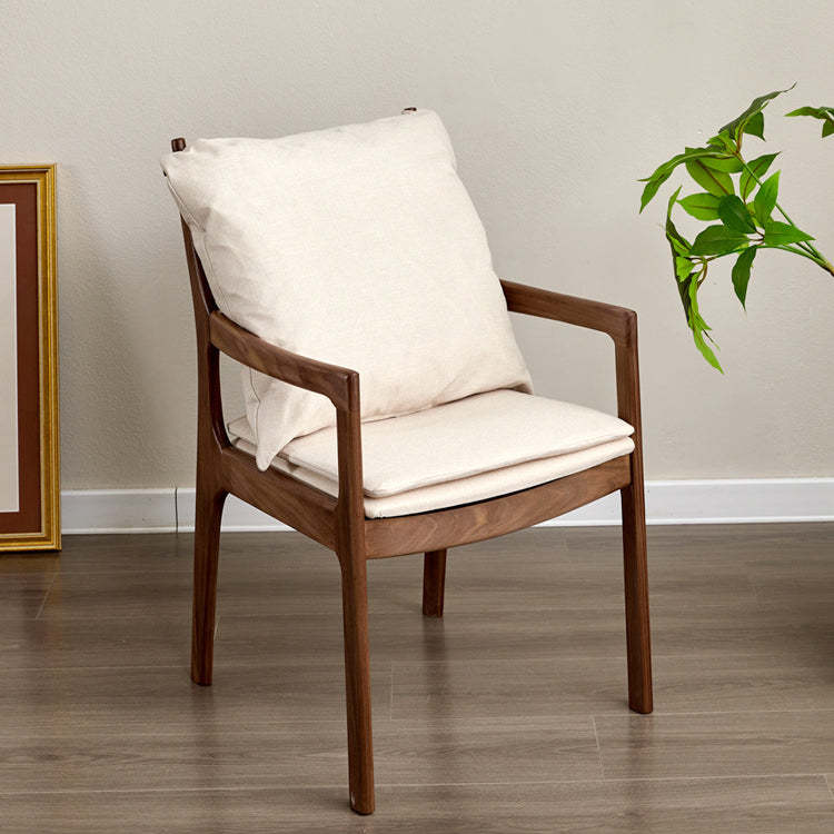 Minimalist Square Wood Armchair