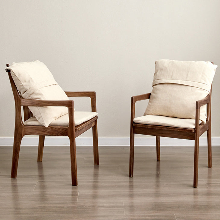 Minimalist Square Wood Armchair — Hard Seat